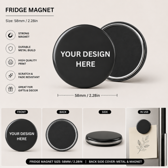Custom Magnet Kulkas Foto Aesthetic 58mm | Fridge Magnet Souvenir Murah